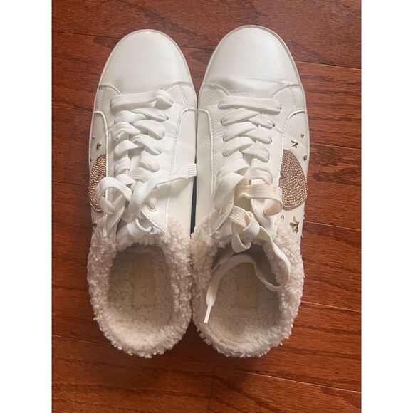 Aldo Lovey Women's White Sneakers Excellent Condition - Picture 2 of 7